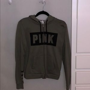 Pink Olive Green Hoodie